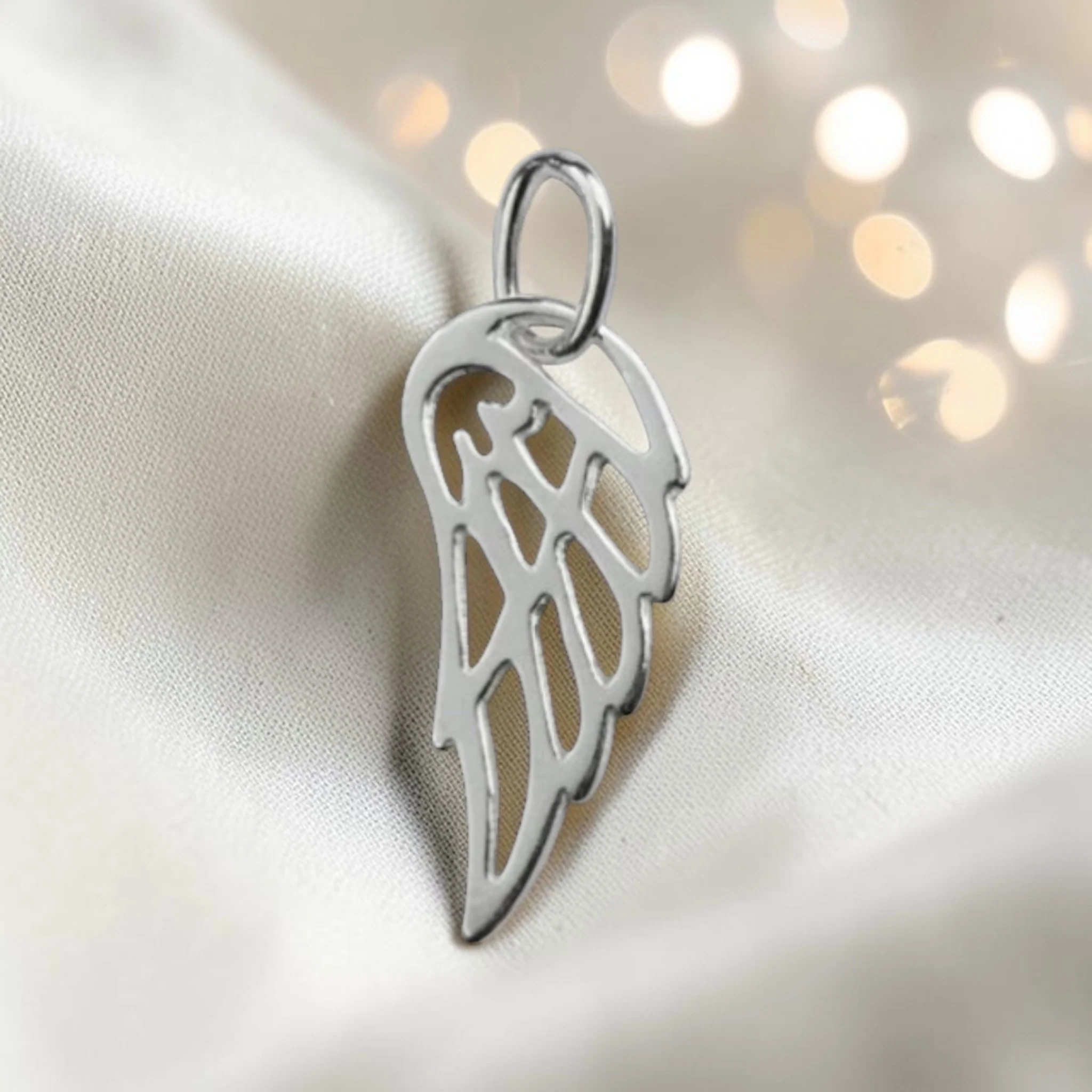 925 Silver Engraving Pendant with Angel Wing Charm - three shapes available - Image 5