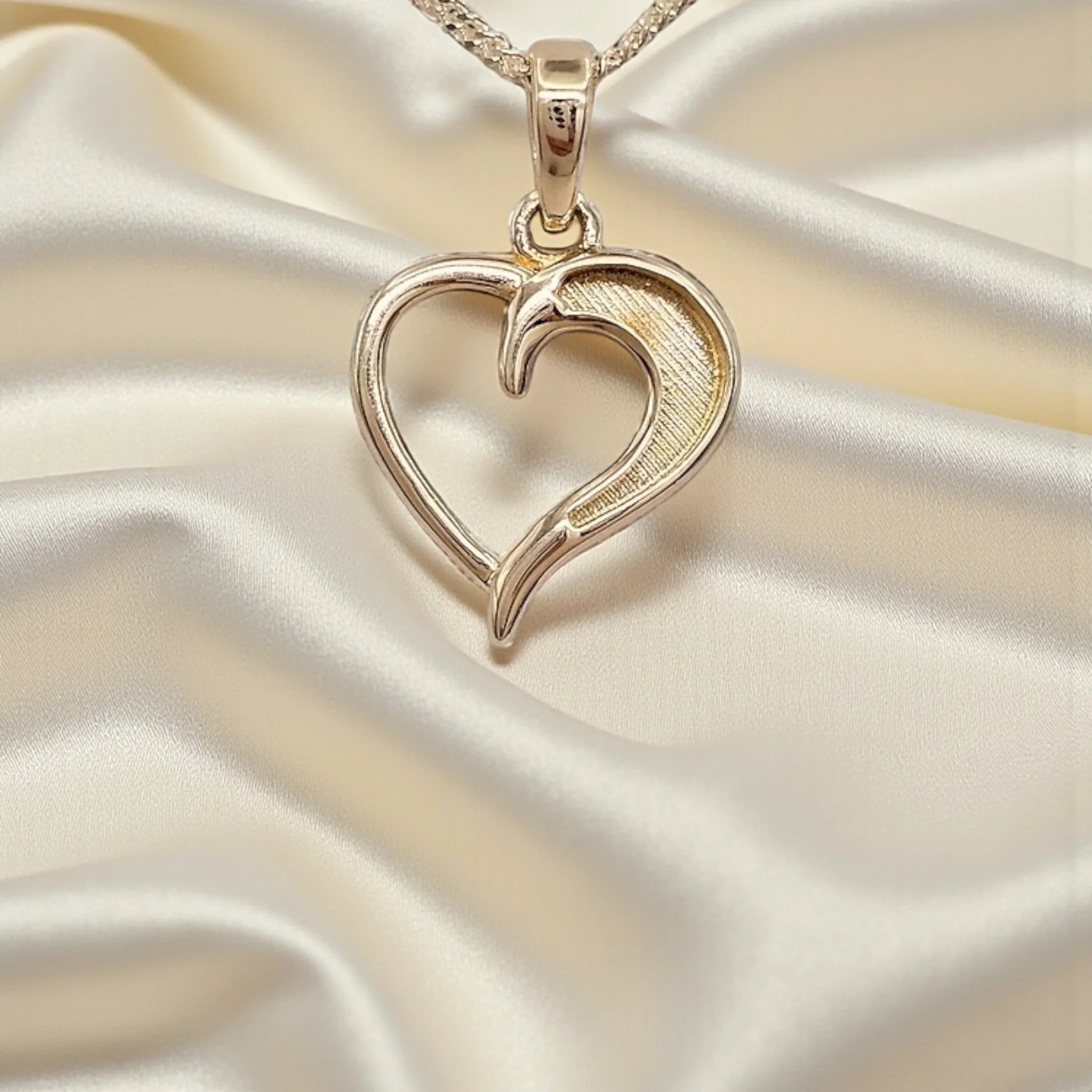 9ct Gold Open Heart Pendant *MADE TO ORDER*