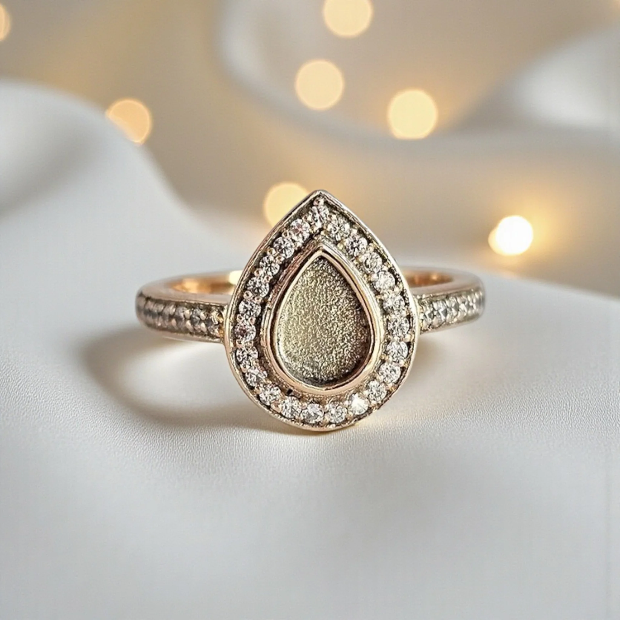 9ct Gold Pear Shaped Ring **Made to Order** - Image 2