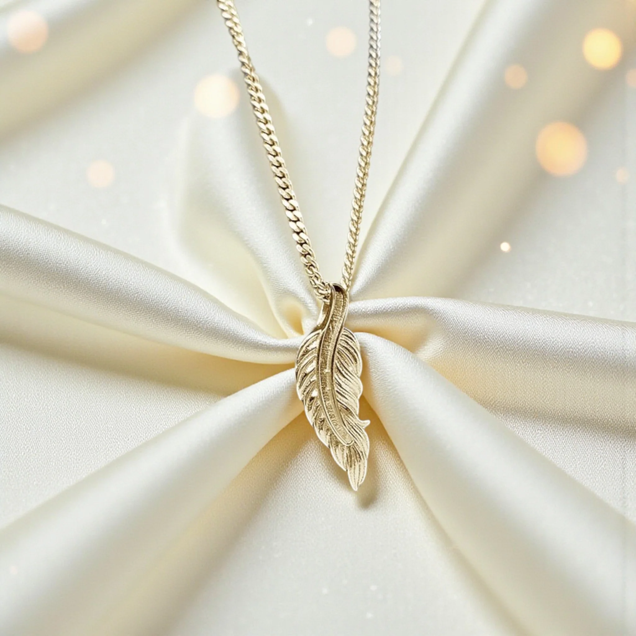 9ct Gold Feather pendant *MADE TO ORDER*