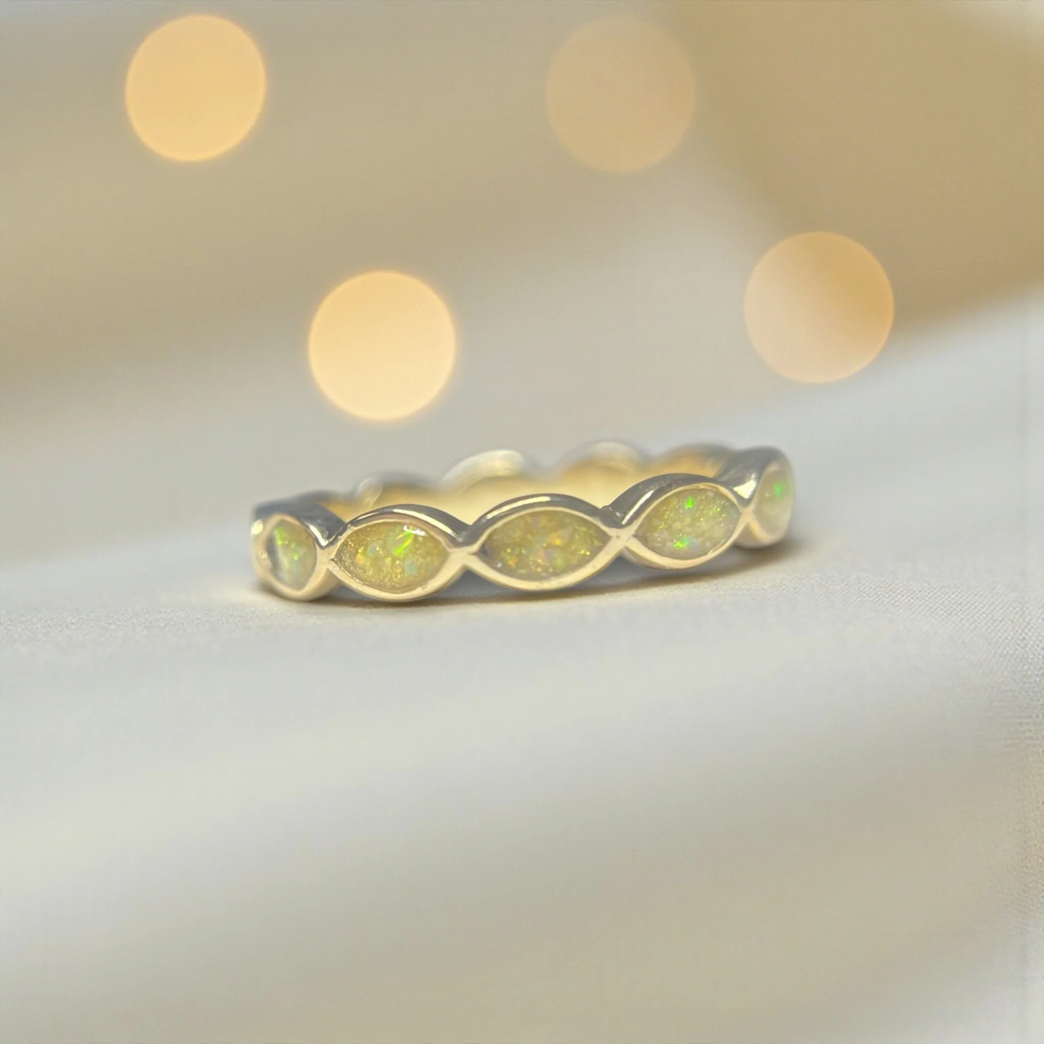 9ct Gold Almond Eye Full Band **MADE TO ORDER**