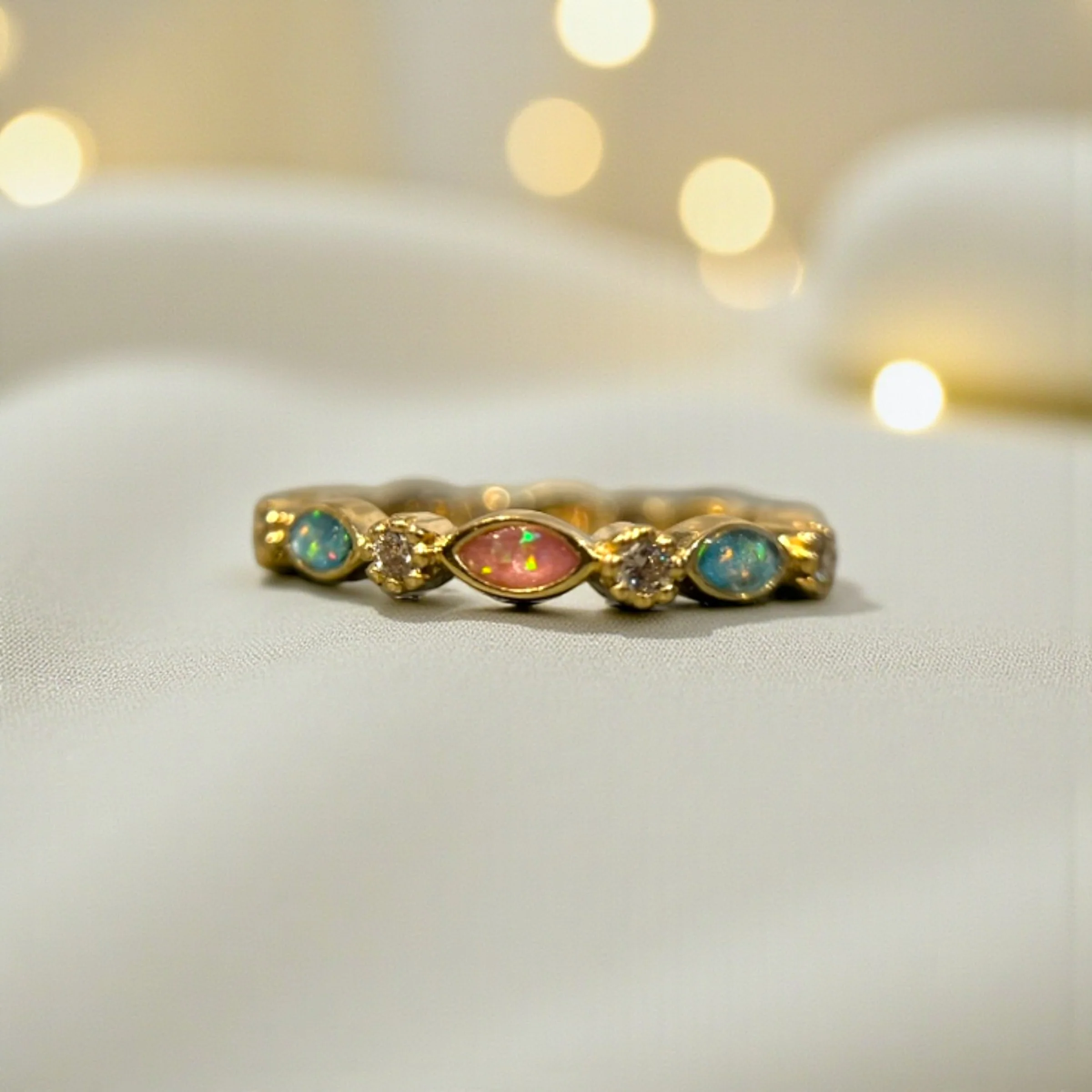 9ct Gold Full Marquise CZ Band **Made to Order**