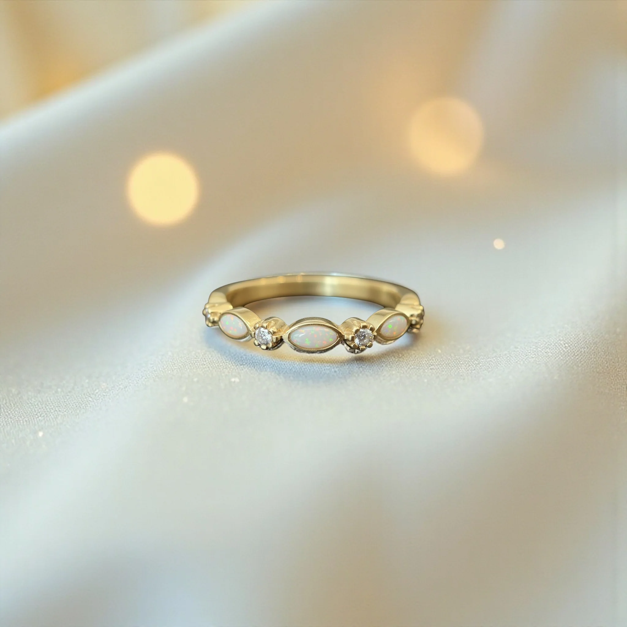 9ct Gold (Half) Marquise CZ Band **MADE TO ORDER**