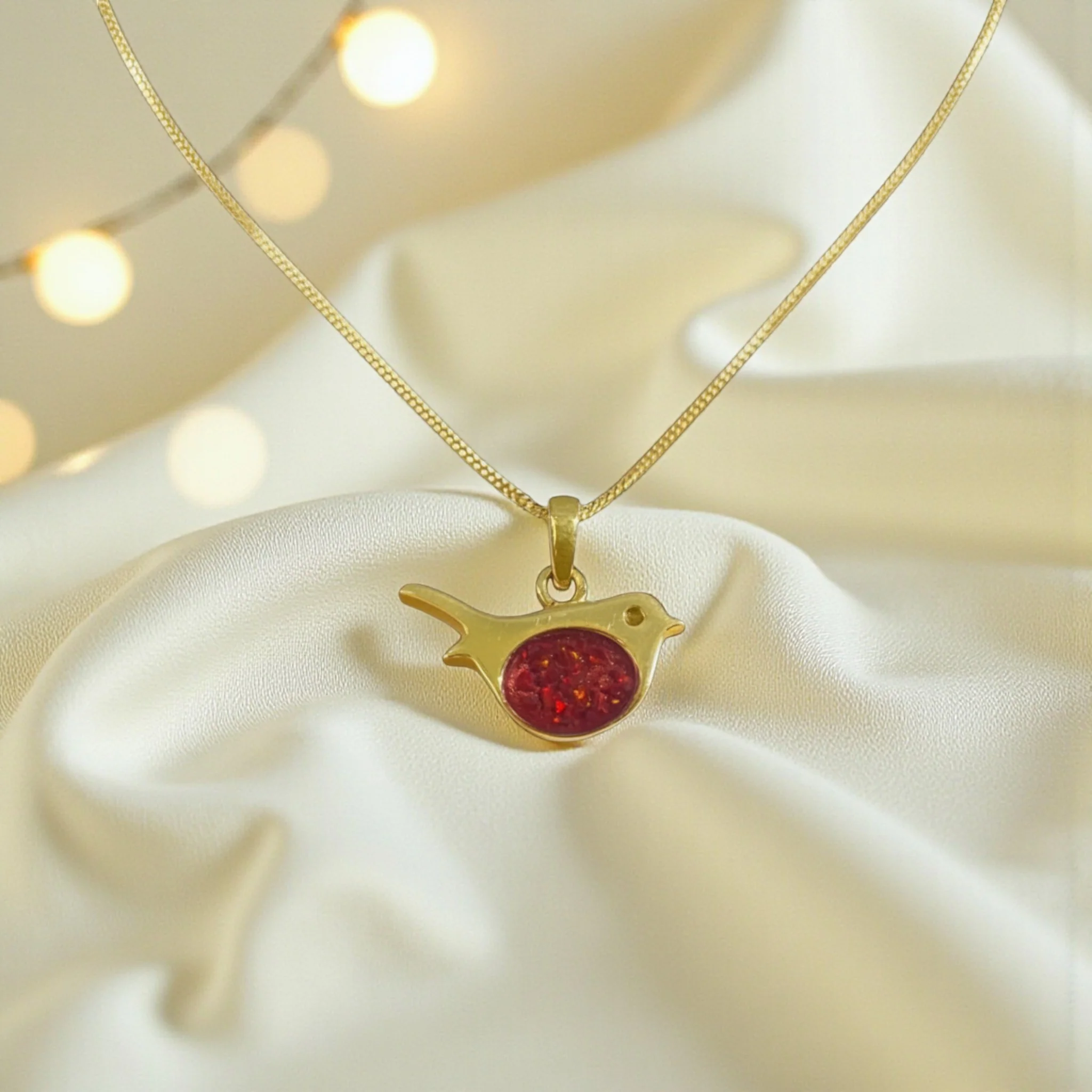 9ct Gold Robin pendant **MADE TO ORDER**