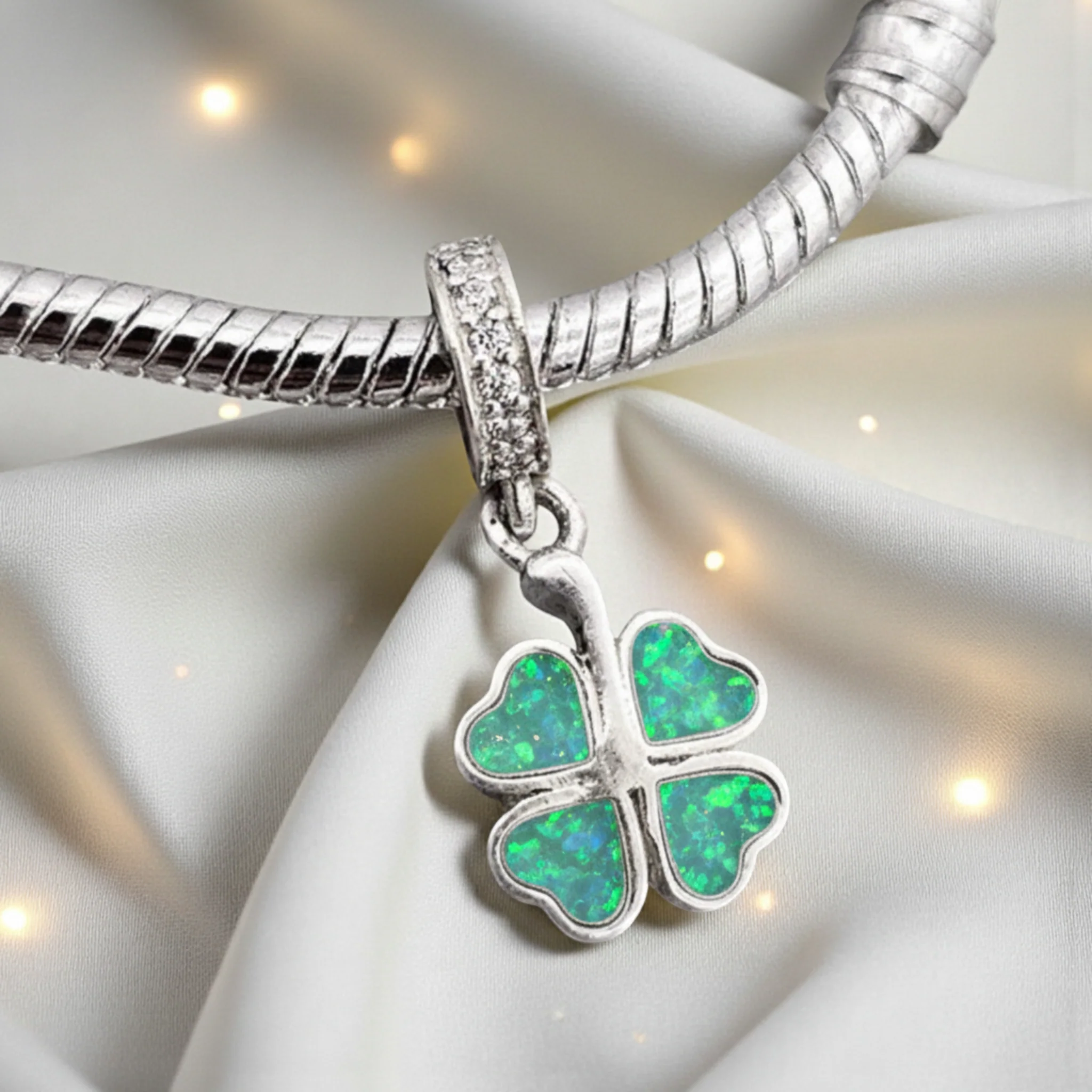 Four Leaf Clover Dangle Charm