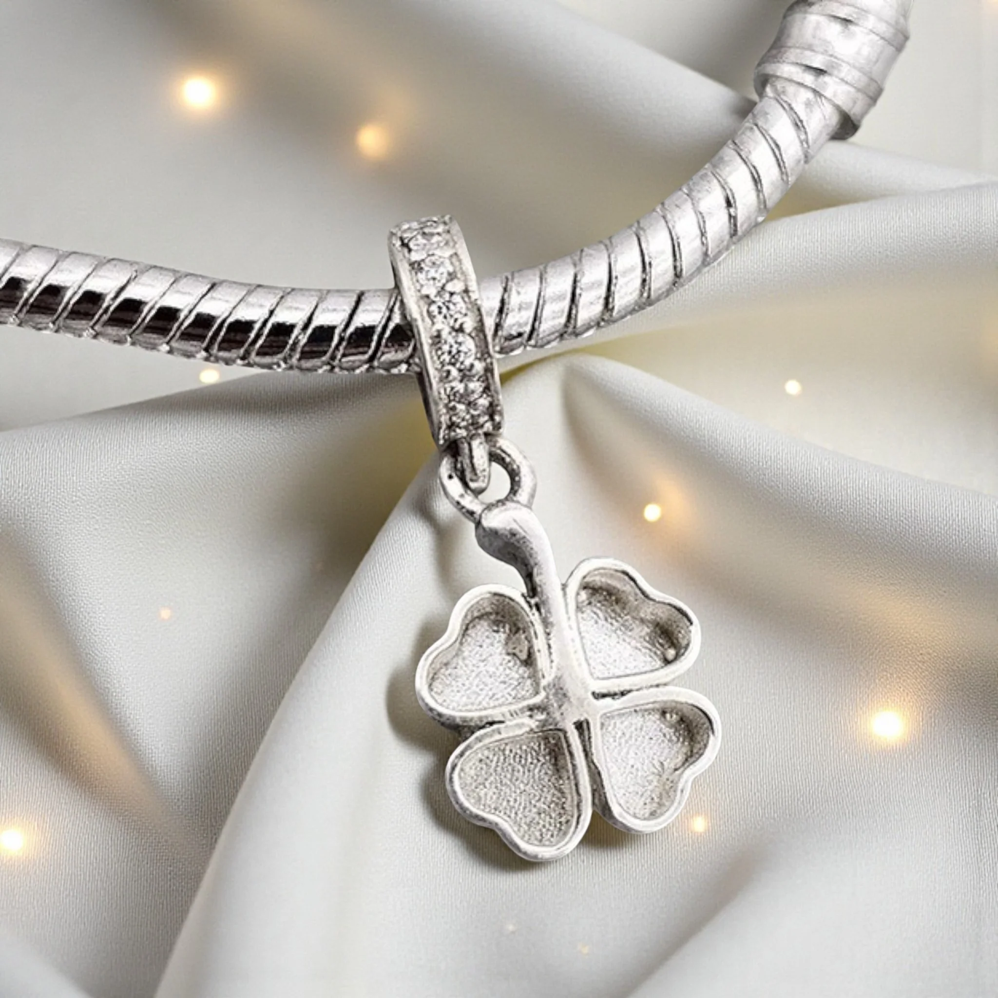 Four Leaf Clover Dangle Charm - Image 2