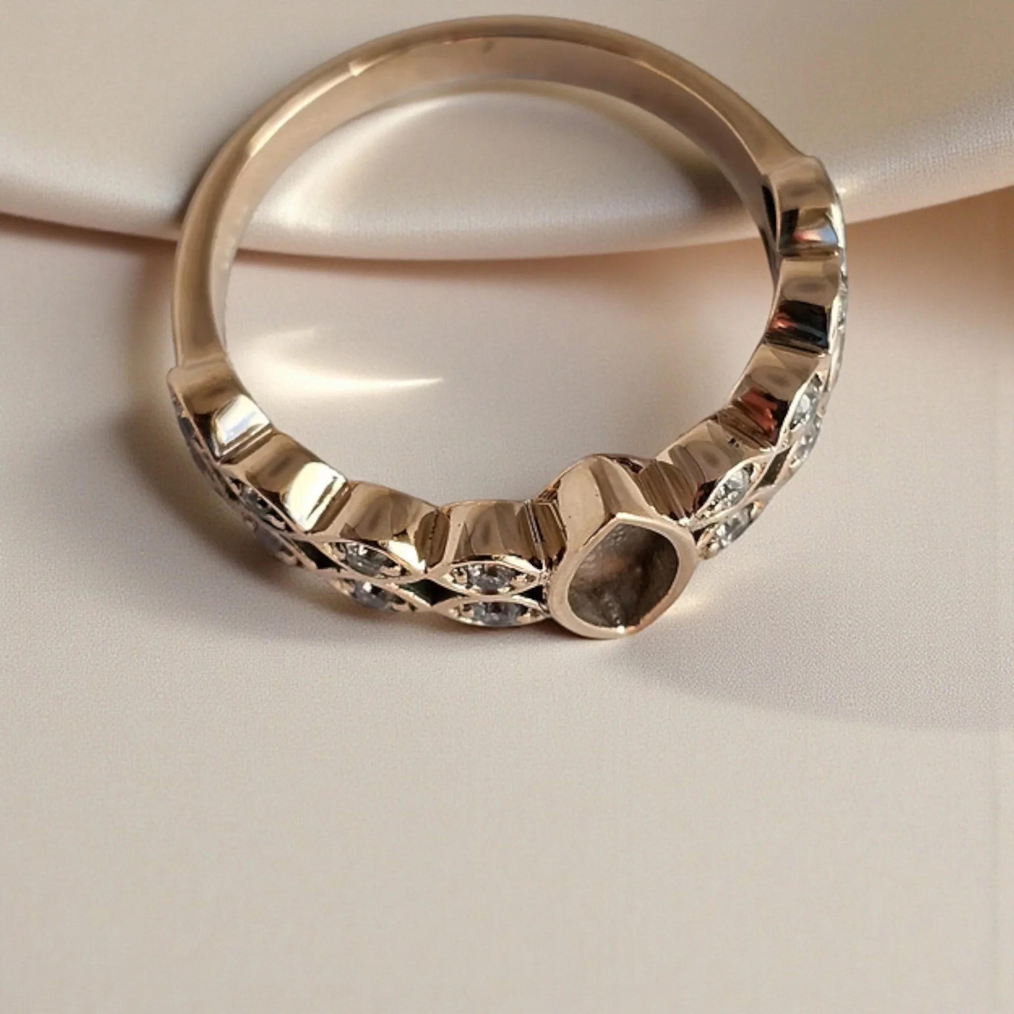 Gold Double Marquise CZ Band **MADE TO ORDER** - Image 2