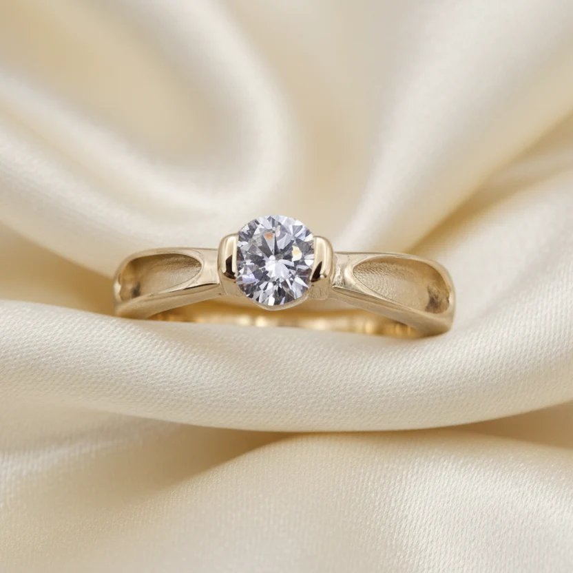 Gold Solitaire Ring ***Made to Order***