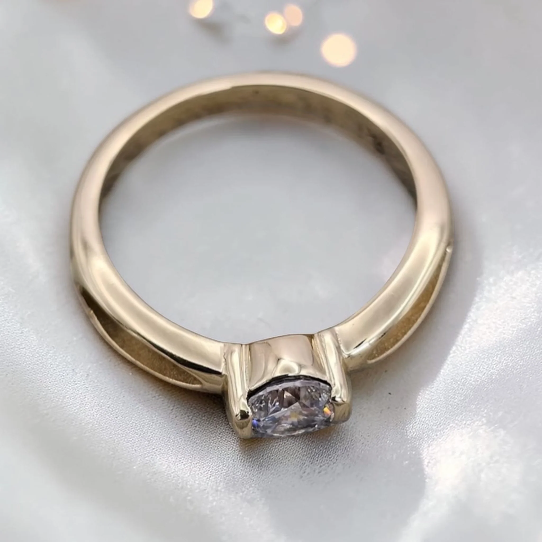 Gold Solitaire Ring ***Made to Order*** - Image 3
