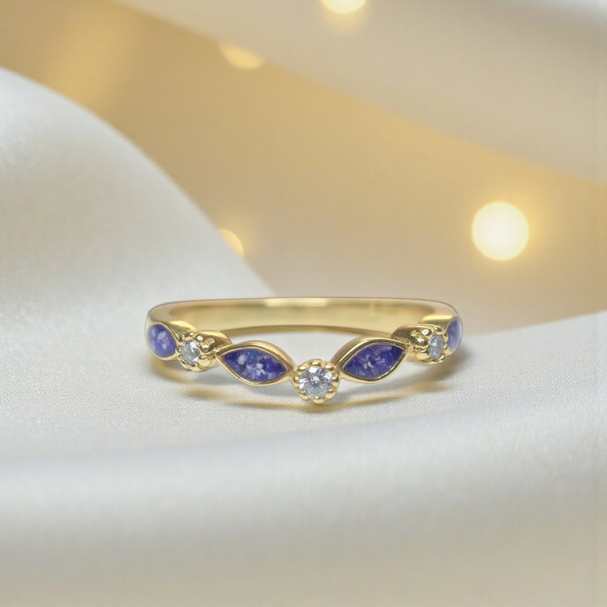 9ct Gold Wishbone Marquise CZ Ring **Made to Order**