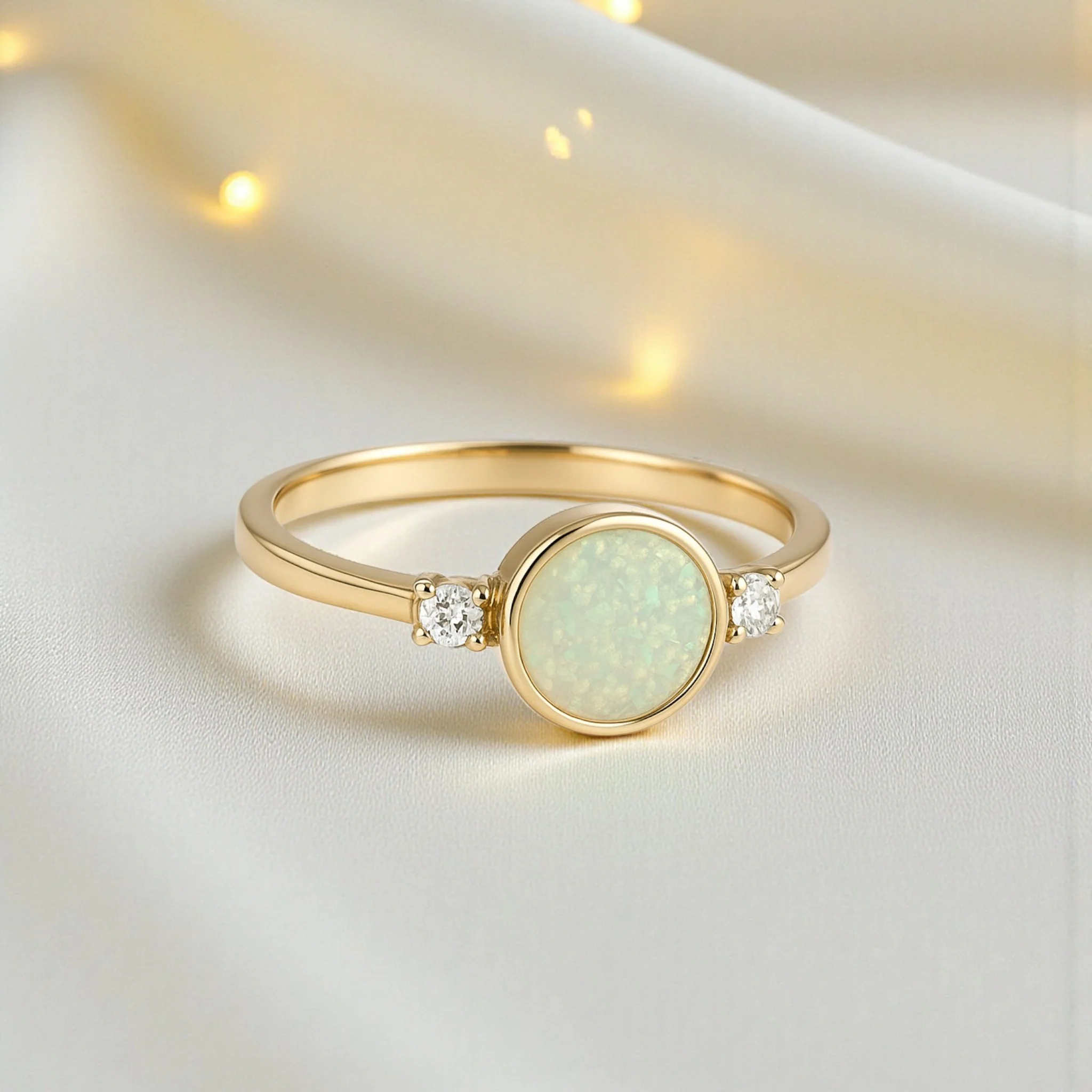 9ct Gold Round Double CZ Ring **Made to Order**