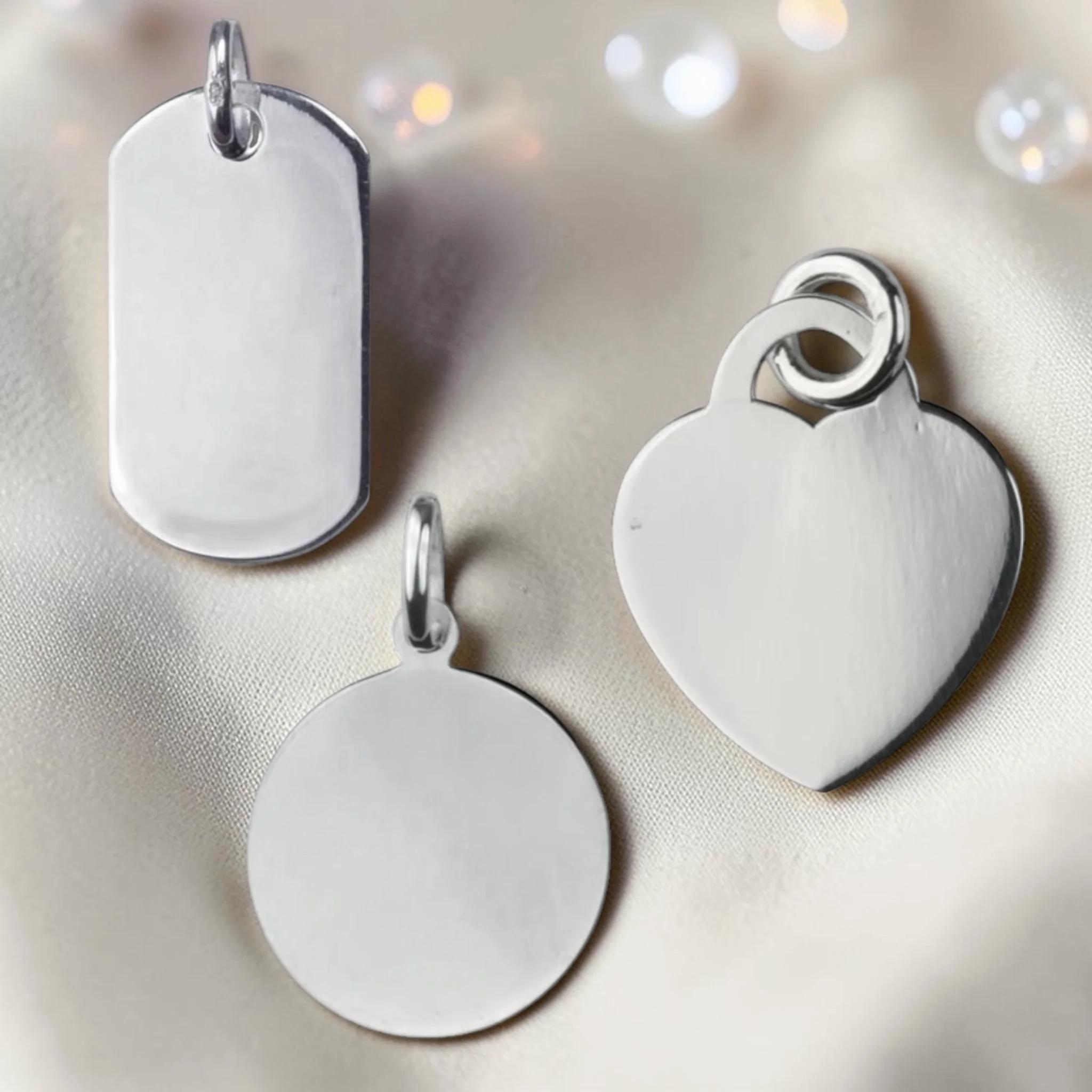 Silver Engraving Pendant with Ashes Charm - Three Shapes Available - Image 4