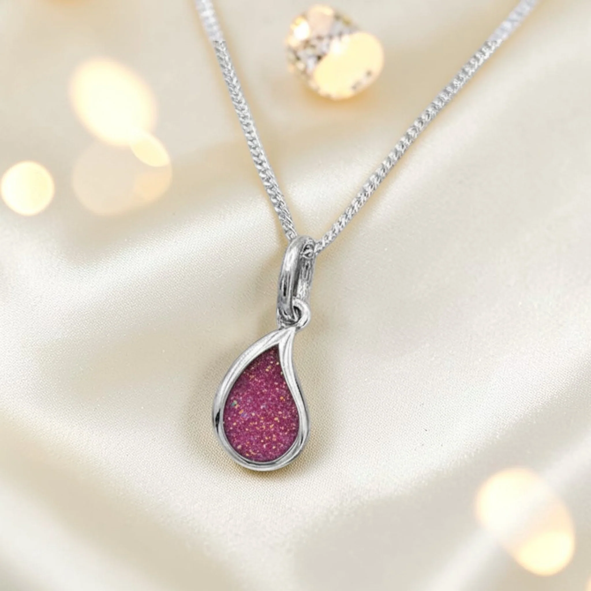 Silver Milk Drop Pendant