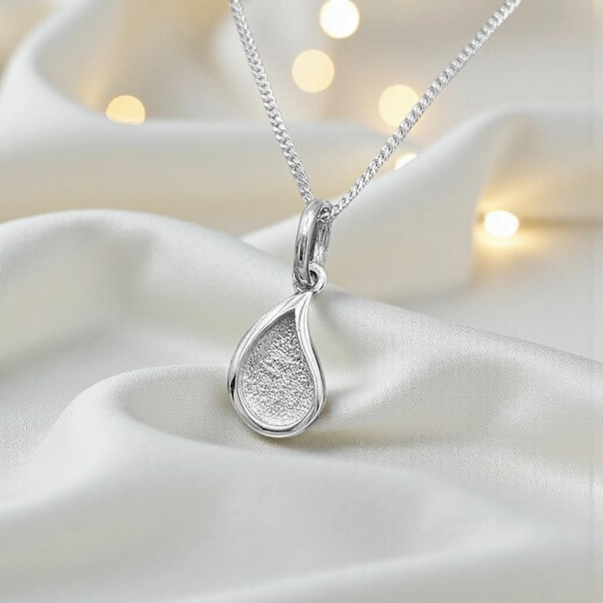 Silver Milk Drop Pendant - Image 2