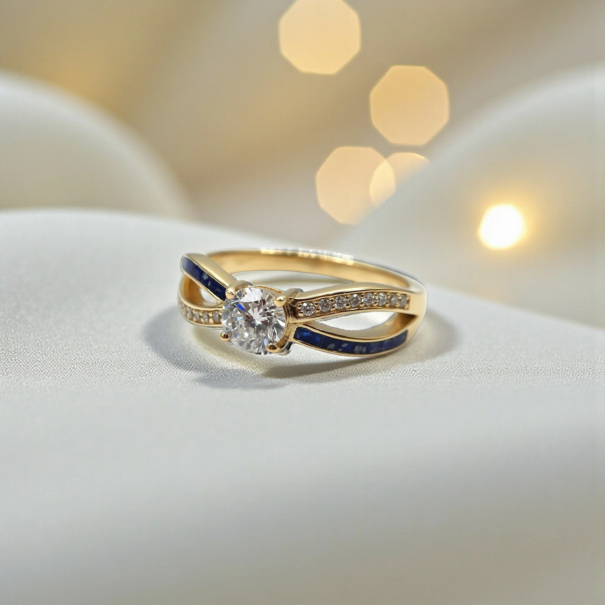 9ct Gold Solitaire Infinity Band Ring **Made to Order**