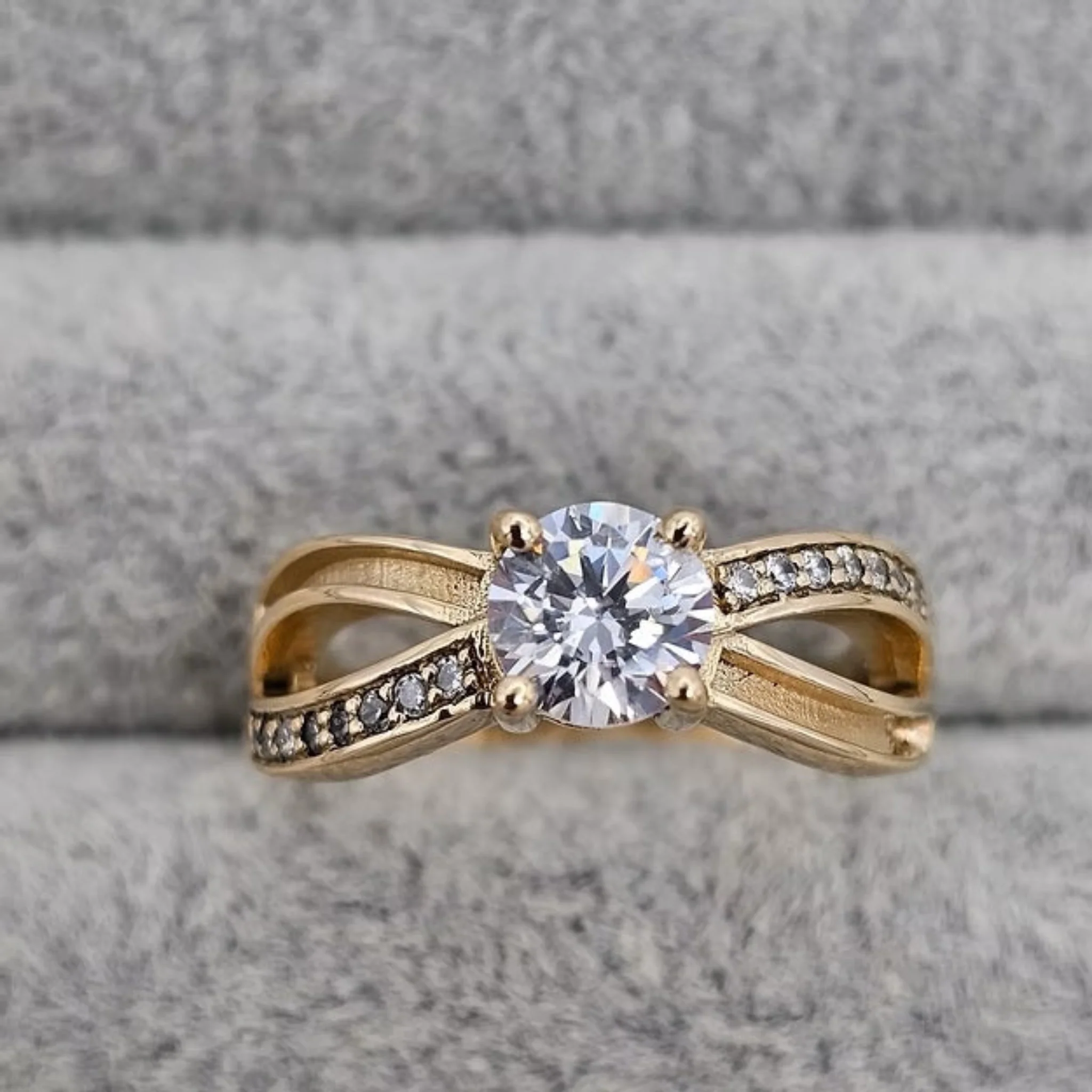 9ct Gold Solitaire Infinity Band Ring **Made to Order** - Image 2