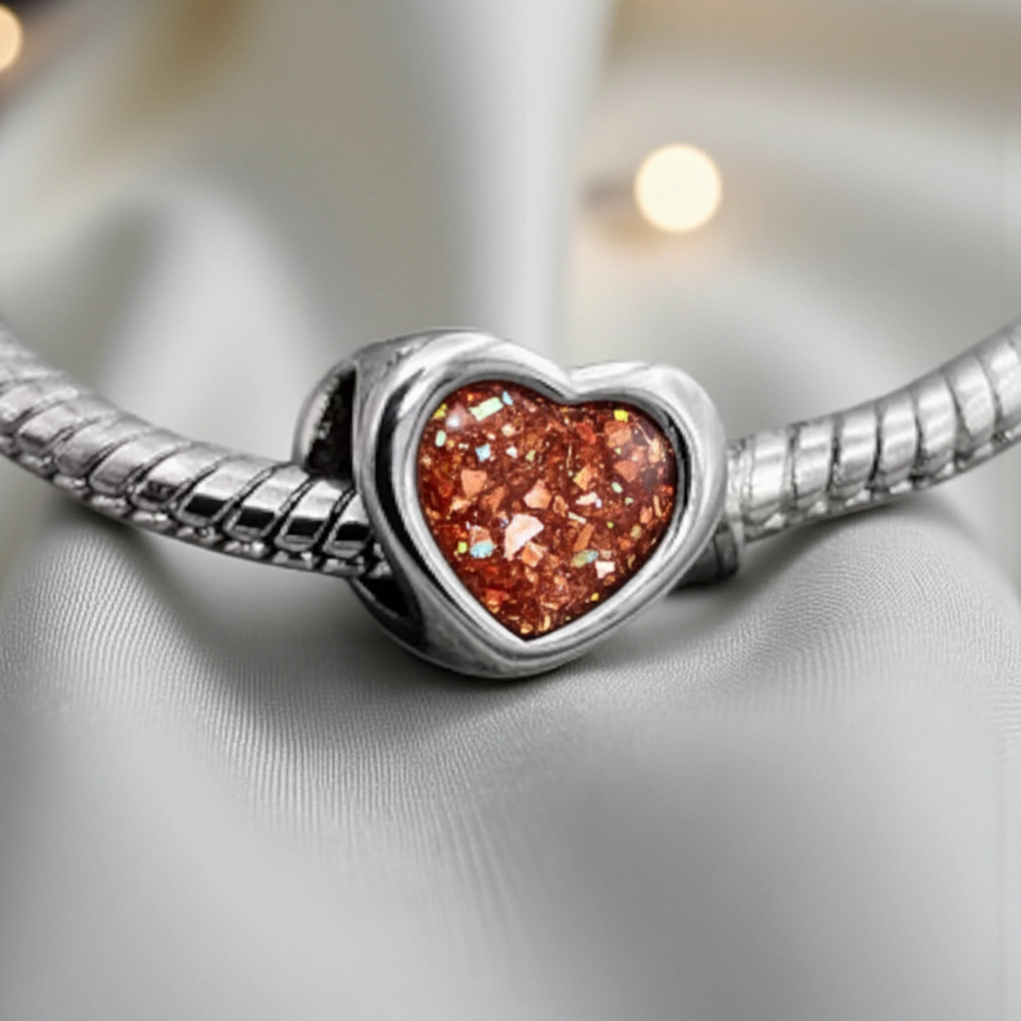 Thick trim Heart Charm
